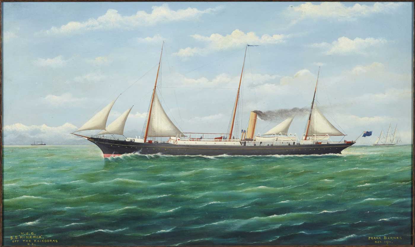 New Zealand government service steamer "Hinemoa," Frank Barnes 1911