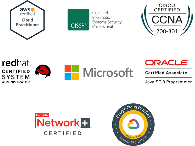 Certification vendor logos