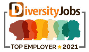 Badge: DiversityJobs - Top Employer, 2021