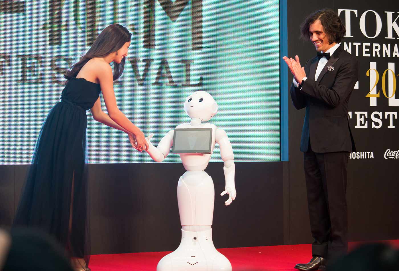 Pepper at the Opening Ceremony of the 28th Tokyo International Film Festival.