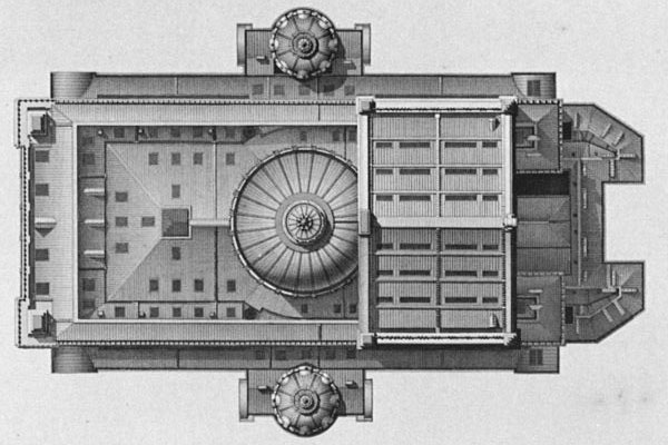 Roof plan of the Paris Opera's Palais Garnier