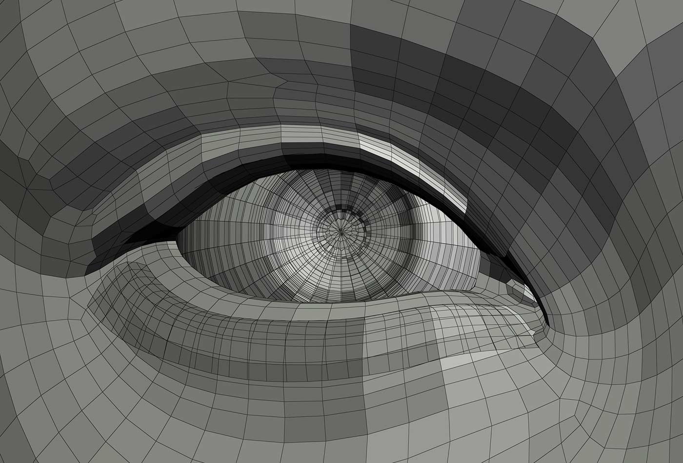 Mechanical eye illustration,