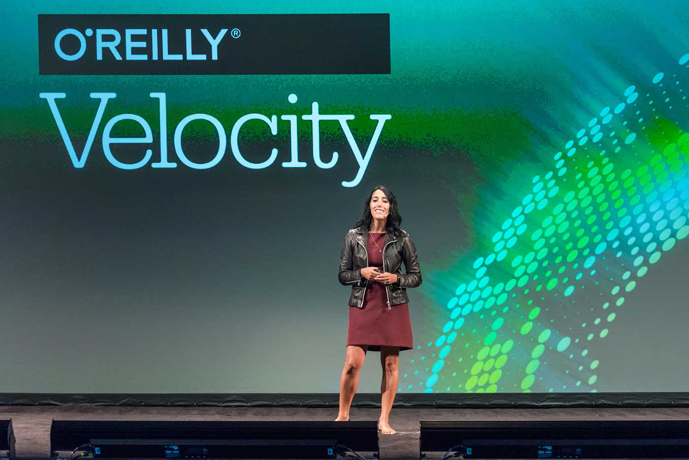 Ines Sombra at the O'Reilly Velocity Conference in New York