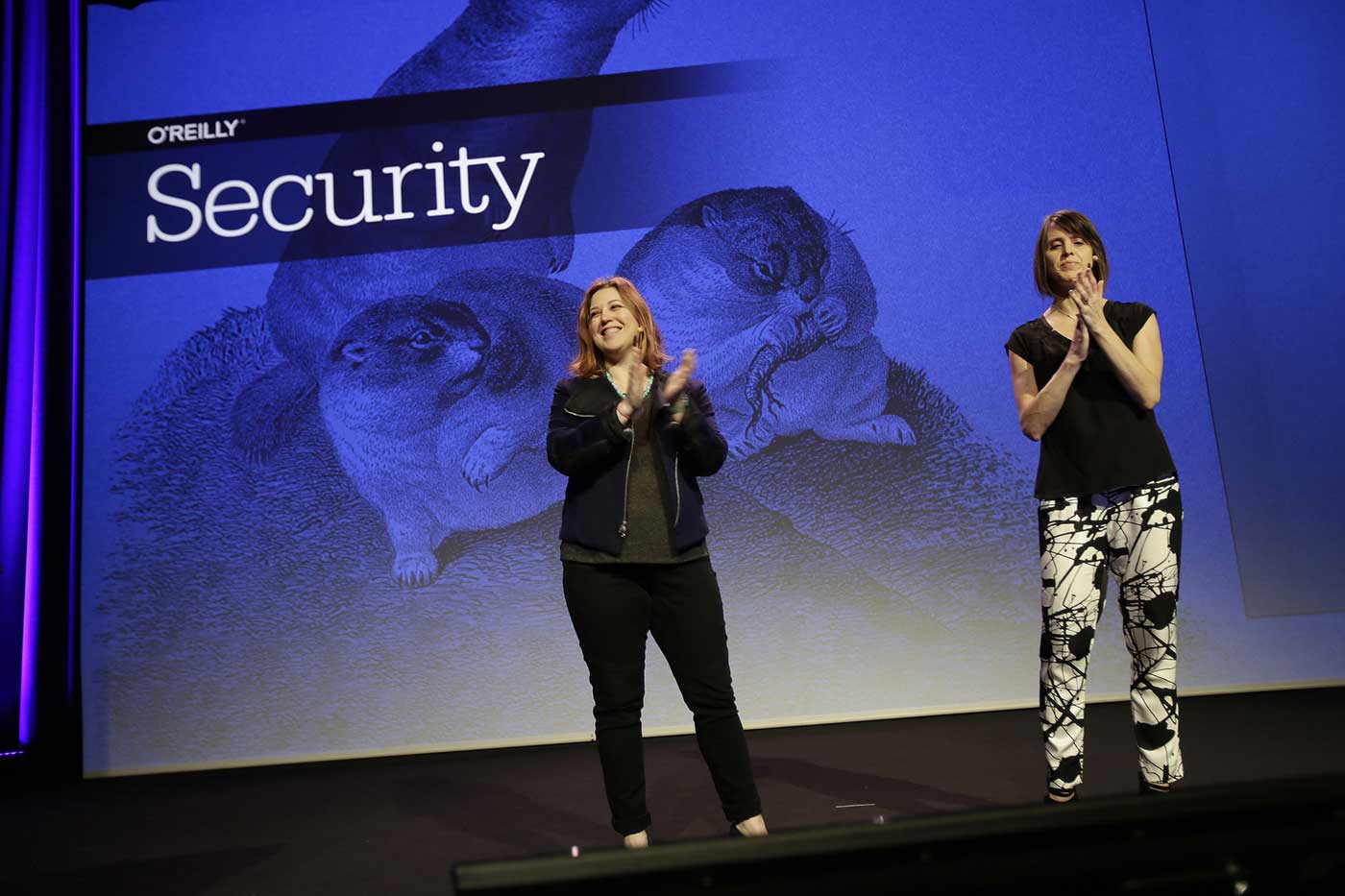 Allison Miller (left) and Courtney Nash (right) at the O'Reilly Security Conference in Amsterdam 2016.
