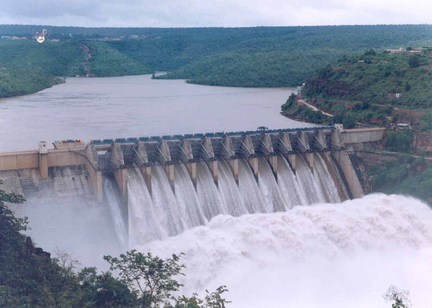 The Srisailam Dam in India.